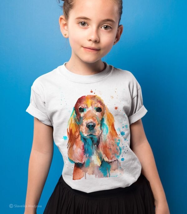 English Cocker Spaniel art T-shirt English Cocker Spaniel art T-shirt