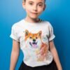 Red Shiba Inu art T-shirt