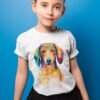 Red Dachshund art T-shirt