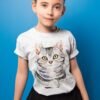 American shorthair cat art T-shirt