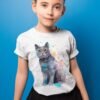 Chartreux cat art T-shirt