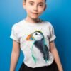 Atlantic puffin art T-shirt