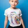 Barn owl art T-shirt
