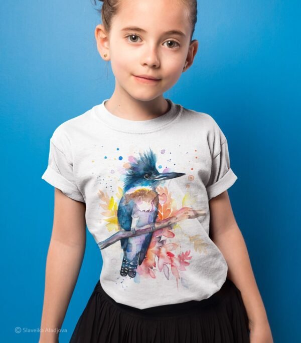 Belted Kingfisher art T-shirt