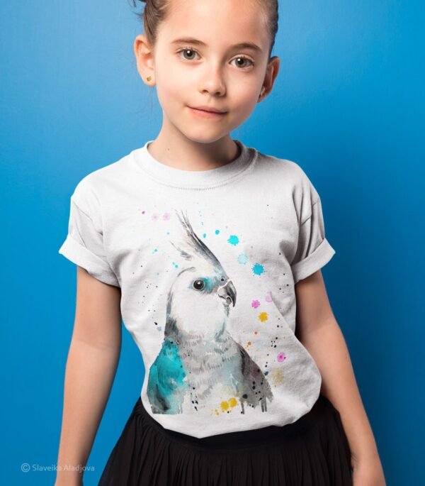 Cockatiel parrot art T-shirt