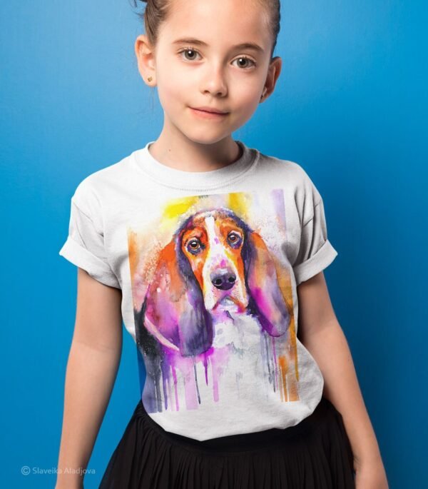 Basset art T-shirt