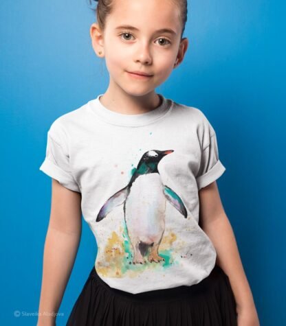 Gentoo penguin art T-shirt