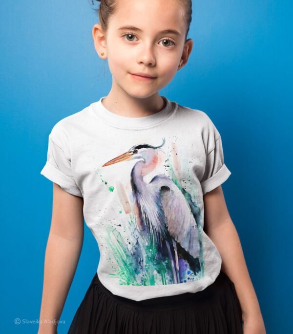 Great blue heron art T-shirt