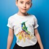 Green-crowned plover-crest hummingbird art T-shirt