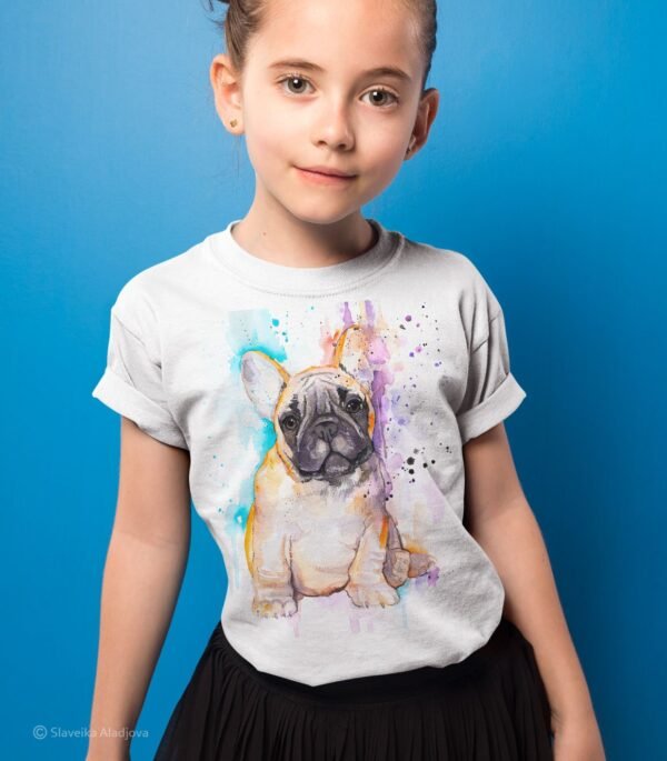 Fawn french bulldog art T-shirt