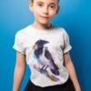 Hooded crow art T-shirt