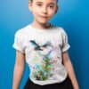 Long-tailed tit art T-shirt