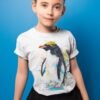 Macaroni penguin art T-shirt