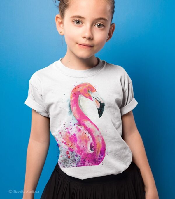 Pink Flamingo art T-shirt