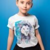 Blue Lion art T-shirt