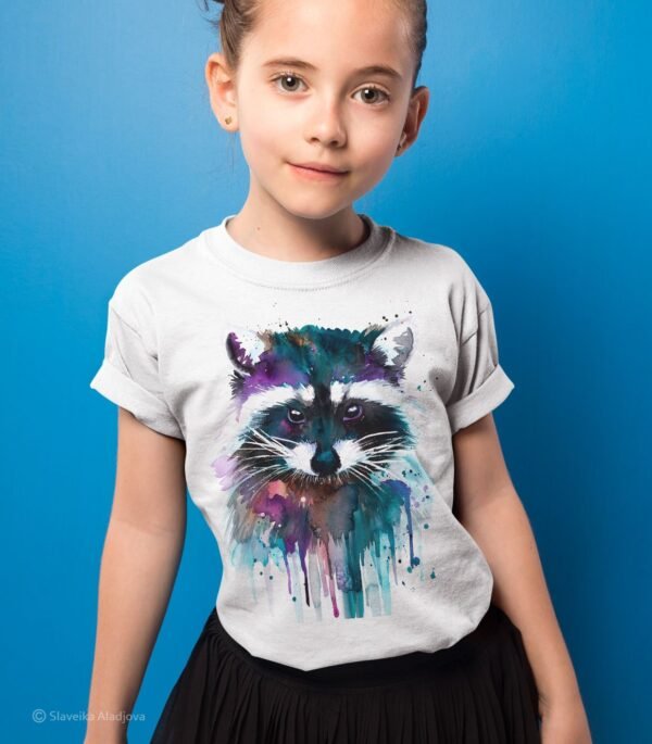 Raccoon art T-shirt