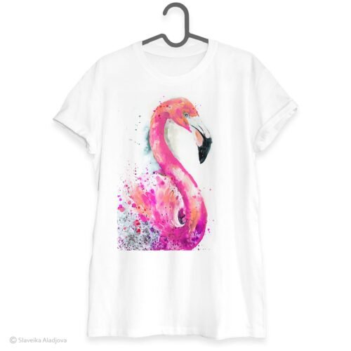 Pink Flamingo art T-shirt