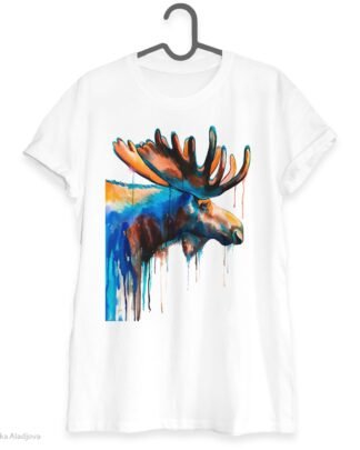 Moose art T-shirt