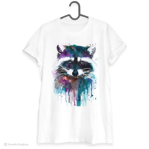 Raccoon art T-shirt
