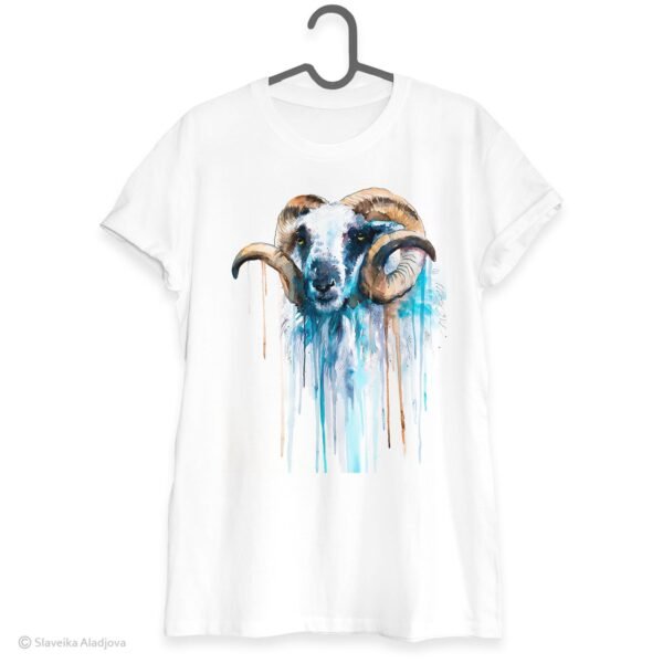 Blue Sheep art T-shirt