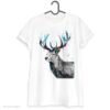 Black and white Red Deer art T-shirt