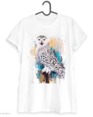 Snowy Owl art T-shirt