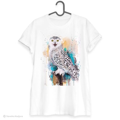 Snowy Owl art T-shirt
