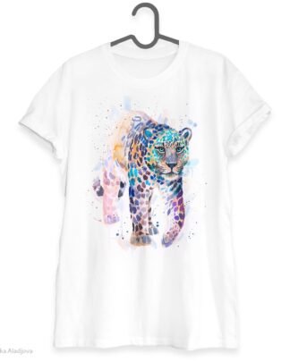 Amur leopard art T-shirt
