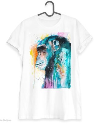 Colorful Chimp art T-shirt