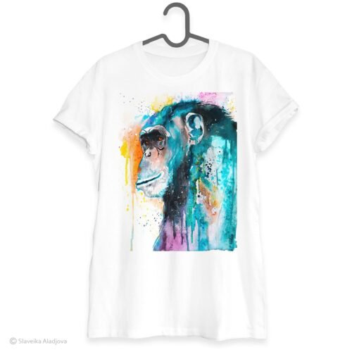 Colorful Chimp art T-shirt