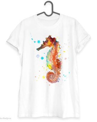 Seahorse art T-shirt