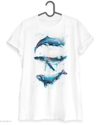 Art T-shirt with whales