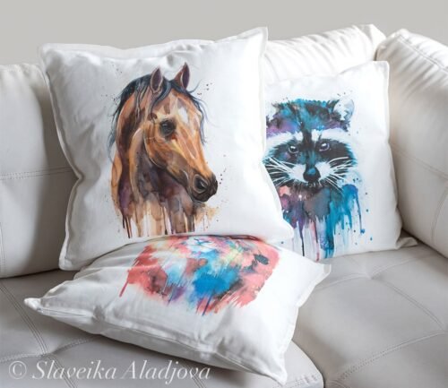 Thoroughbred Horse art Pillow case