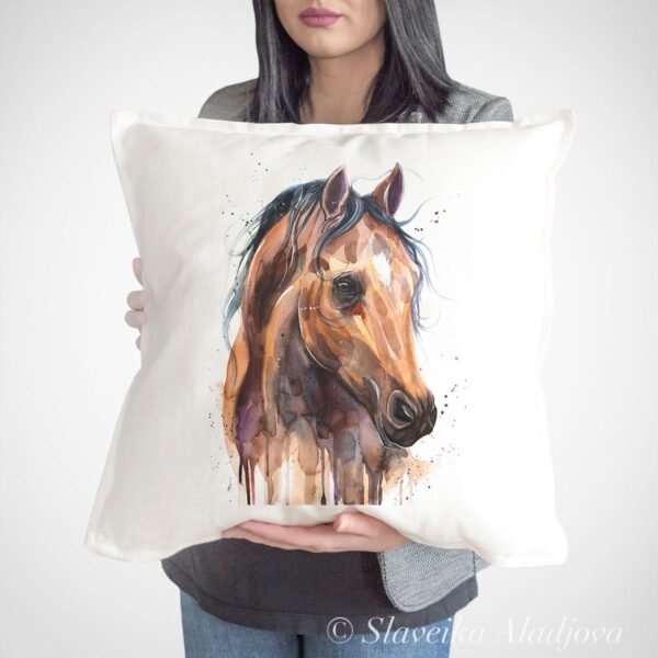 Thoroughbred Horse art Pillow case