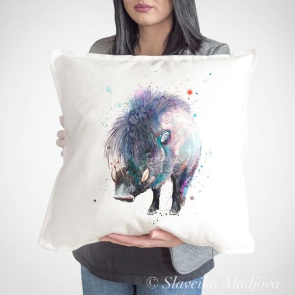 Visayan warty pig art Pillow case