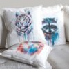 White Tiger art Pillow case
