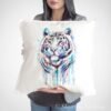 White Tiger art Pillow case