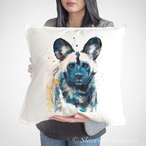 Wild Dog art Pillow case