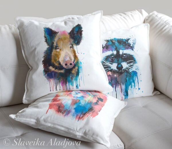 Wild boar art Pillow case
