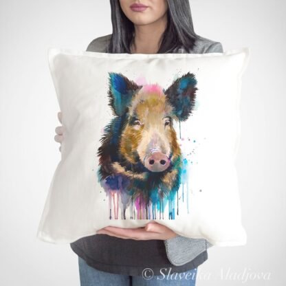 Wild boar art Pillow case