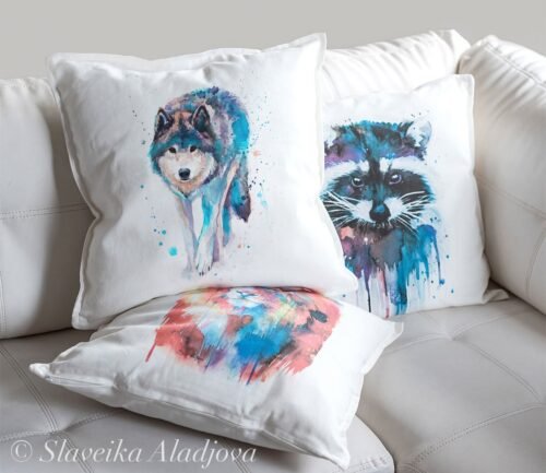 Wolf art Pillow case