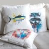 Yellowfin tuna art Pillow case