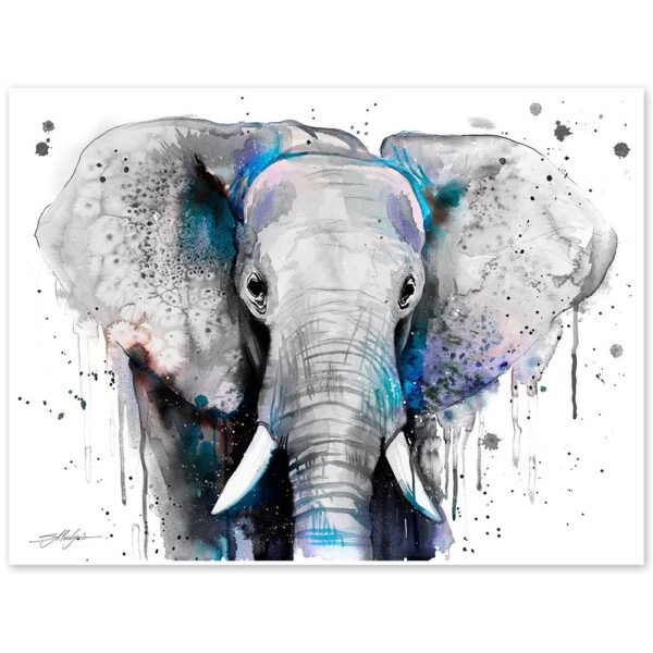 Black and white Elephant