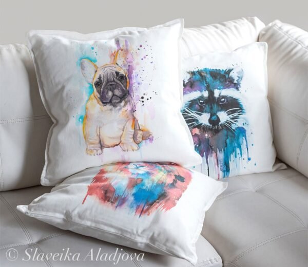 Fawn French Bulldog pillow cover