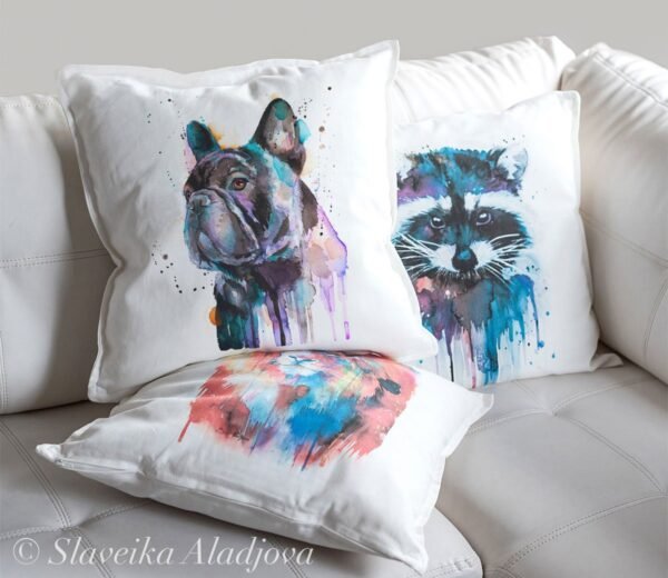 French Bulldog art pillow cover French Bulldog art pillow cover