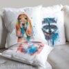 English Cocker Spaniel art pillow cover