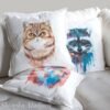 Exotic Shorthair cat art pillow cover