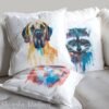 Fawn Great Dane art pillow cover