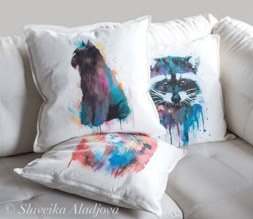 Bouvier des Flandres art pillow cover