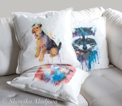Welsh Terrier art pillow cover